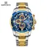 NAVIFORCE NF8020 Men's Luxury Leisure Watch Men's Top Brand Multifunction Sport Men Watch Waterproof Automatic Date Watch Men's - Silver Golden Blue